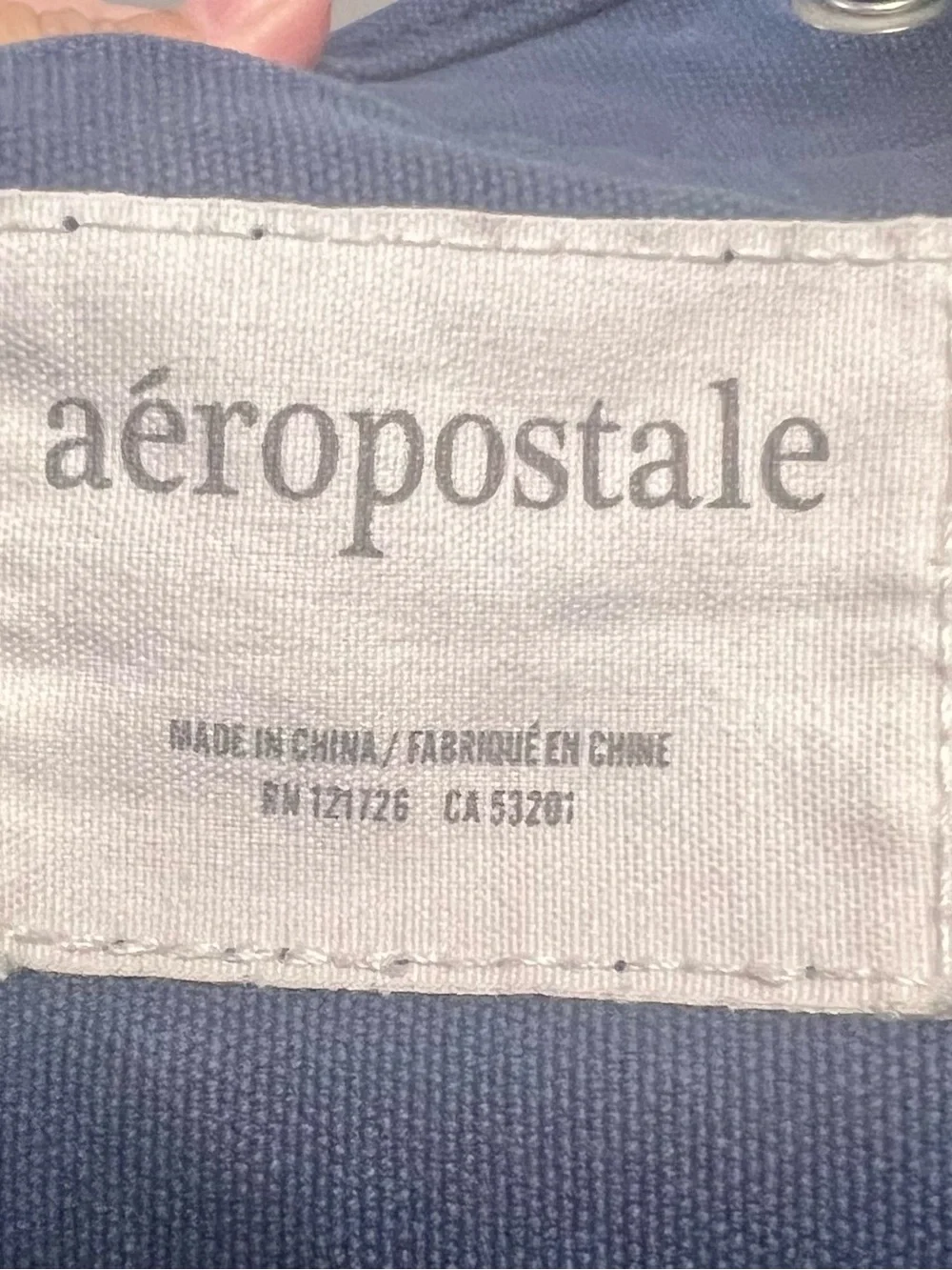 VTG Y2K Aeropostale Navy Blue Canvas Drawstring Rucksack Small Backpack